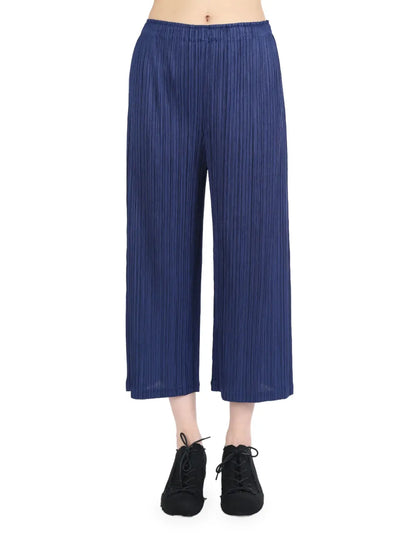 Pleated Cropped Trousers