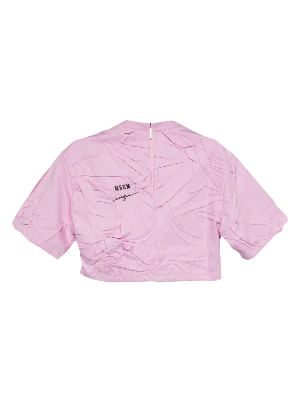 Pleated Cotton T-Shirt