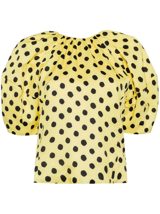 Polka Dot-Print Blouse