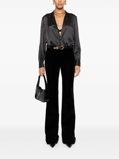 Striped Silk Pajam Shirt