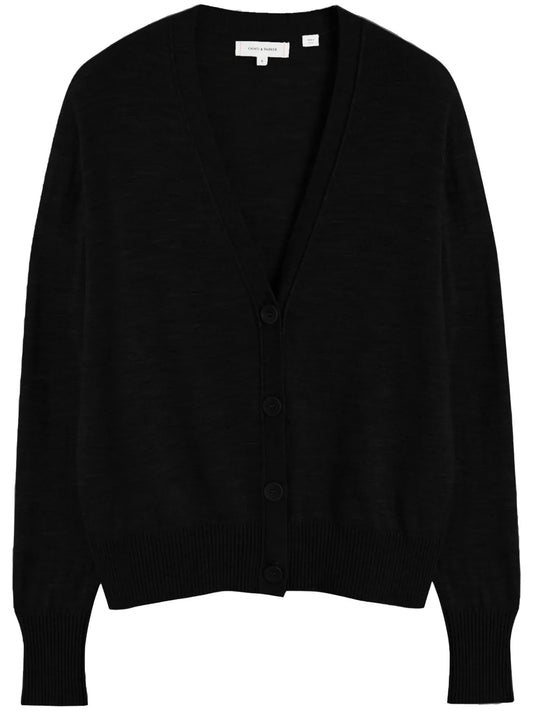 Fine-Knit Merino Cardigan