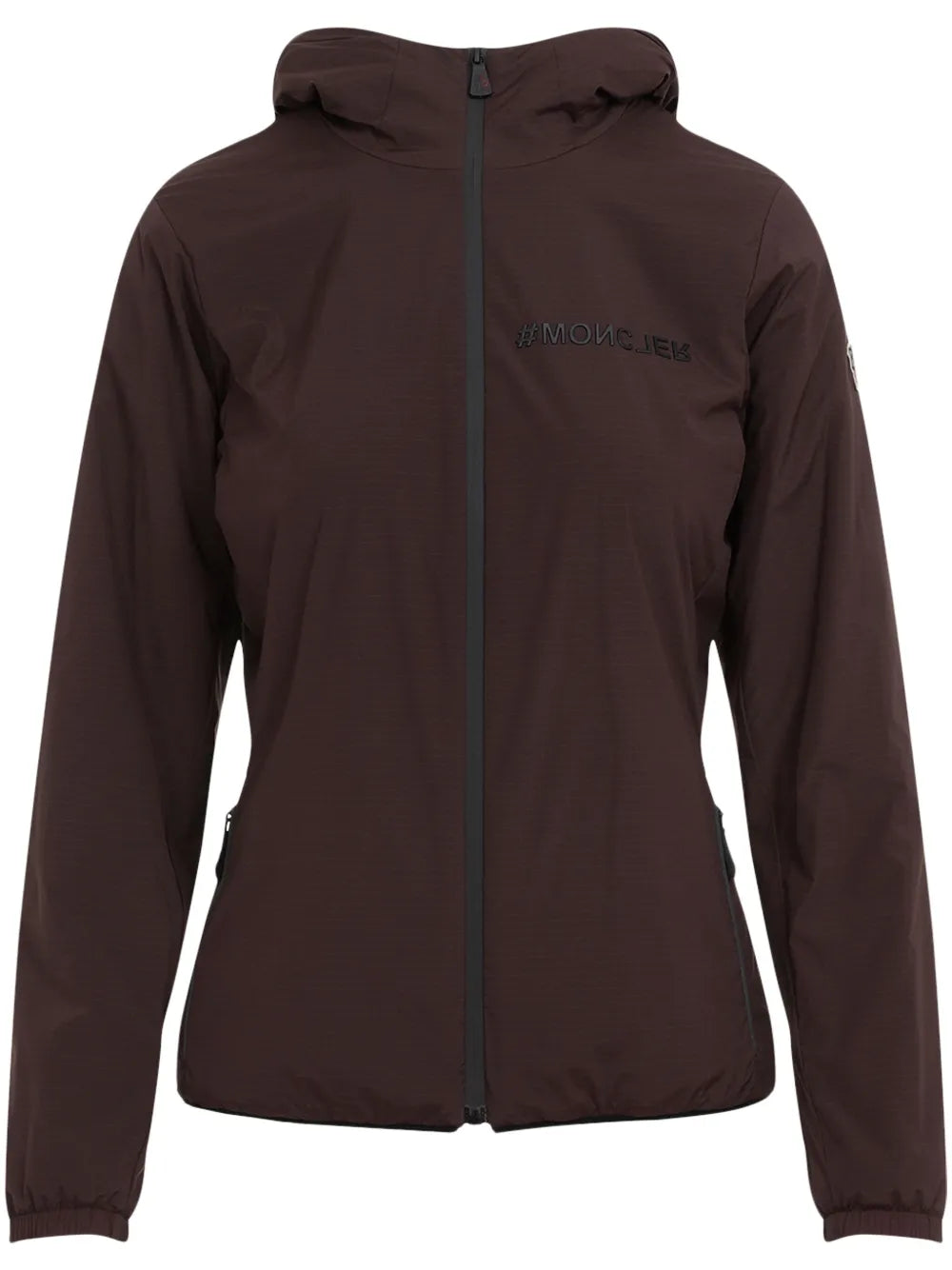 Monogram-Plaque Hooded Jacket