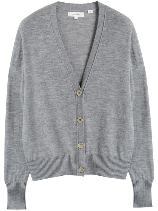 Fine-Knit Merino Cardigan