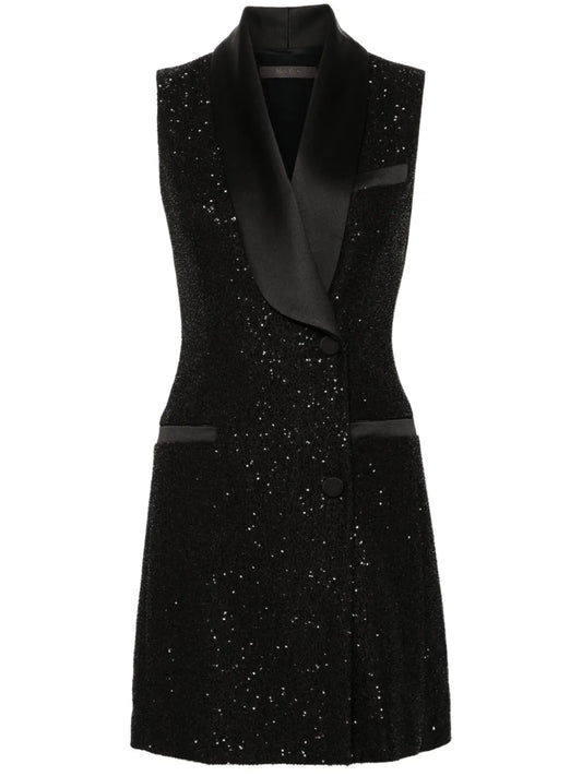 Sequinned Sleeveless Dress