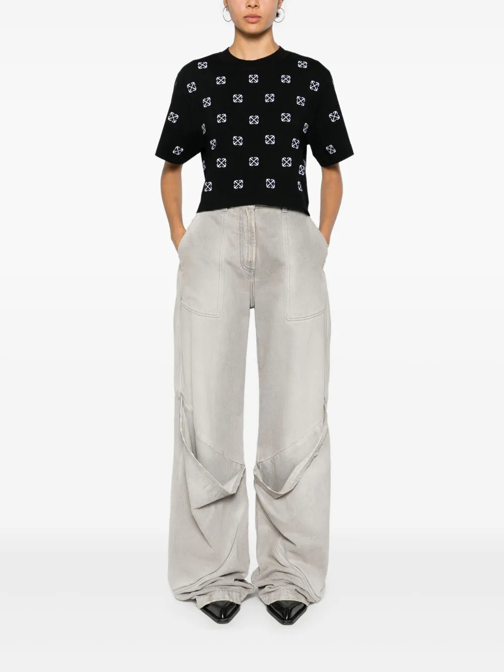 Arrows-Embroidered T-Shirt