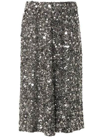 Sequin-Emebellished Midi Skirt