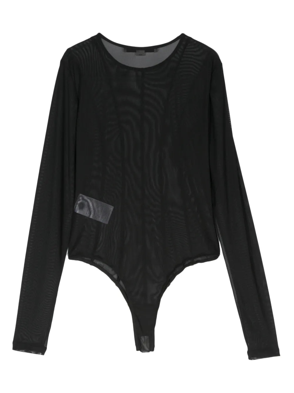 Semi-Sheer Cutline-Detail Bodysuit