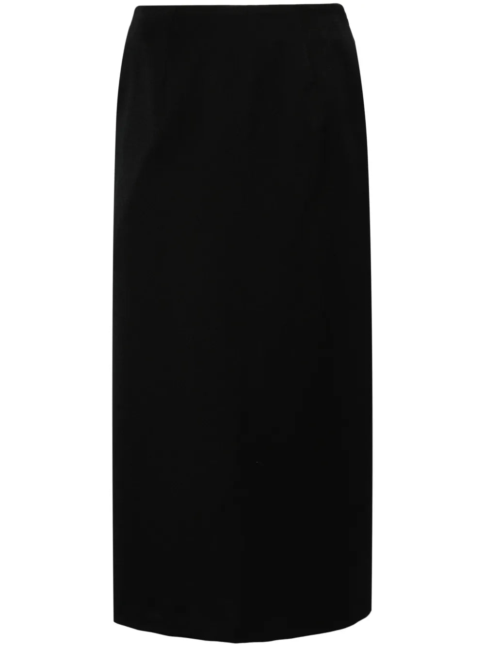 Flap-Detail Midi Skirt