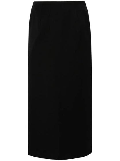 Flap-Detail Midi Skirt