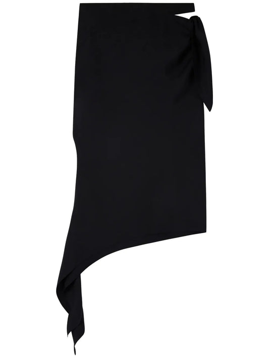 Knot Slash Midi Skirt