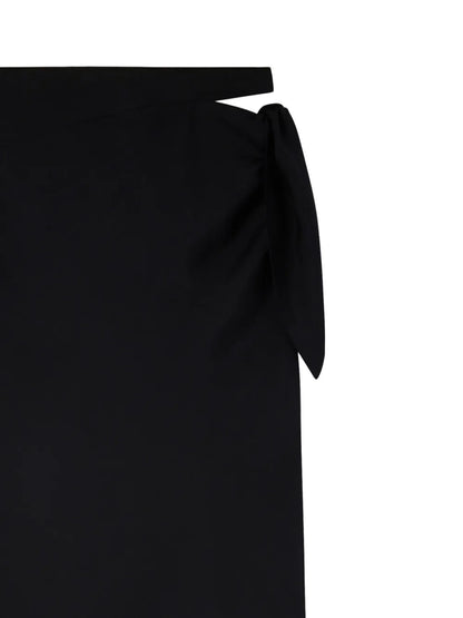 Knot Slash Midi Skirt