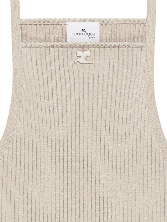 Pointy Rib-Knit Tank Top