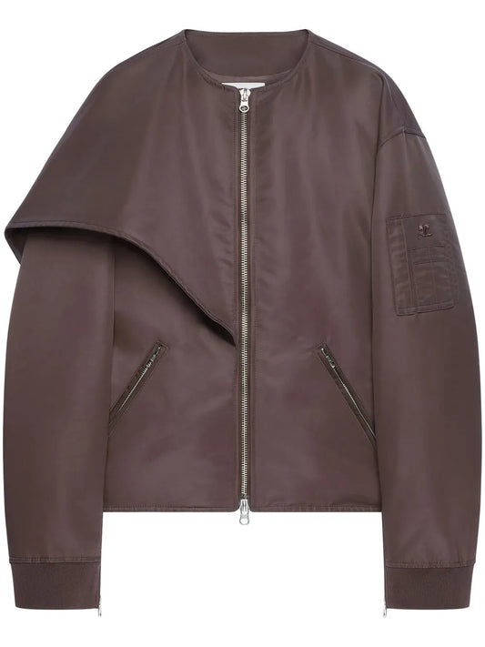 Bow-Collar Bomber Jacket