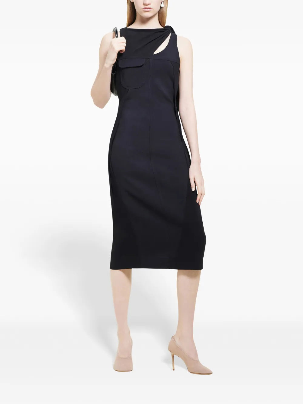 Drapé Midi Dress