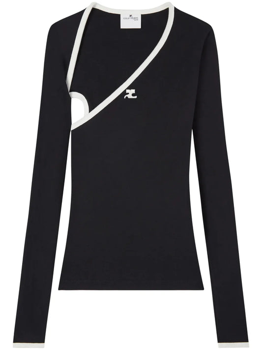 Slash Contrast-Trim T-Shirt