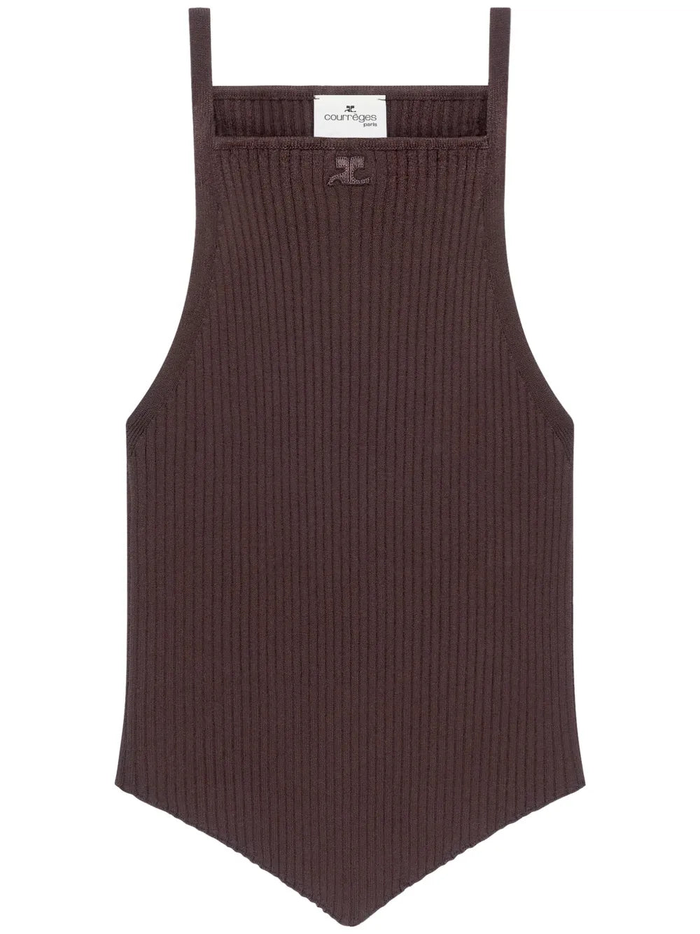 Pointy Rib-Knit Tank Top