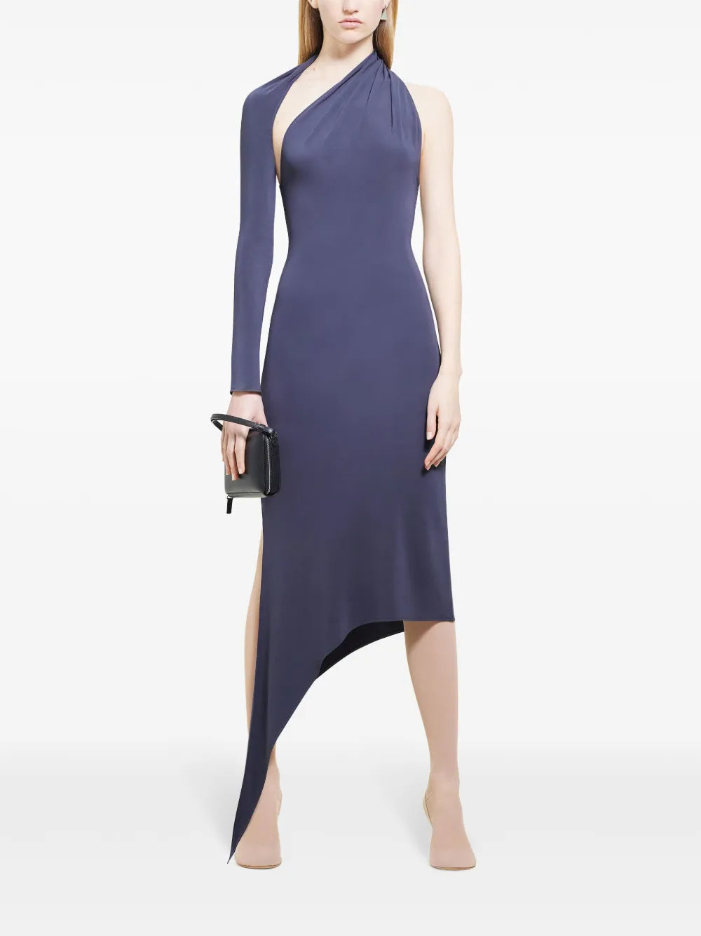 Slash Crepe Maxi Dress