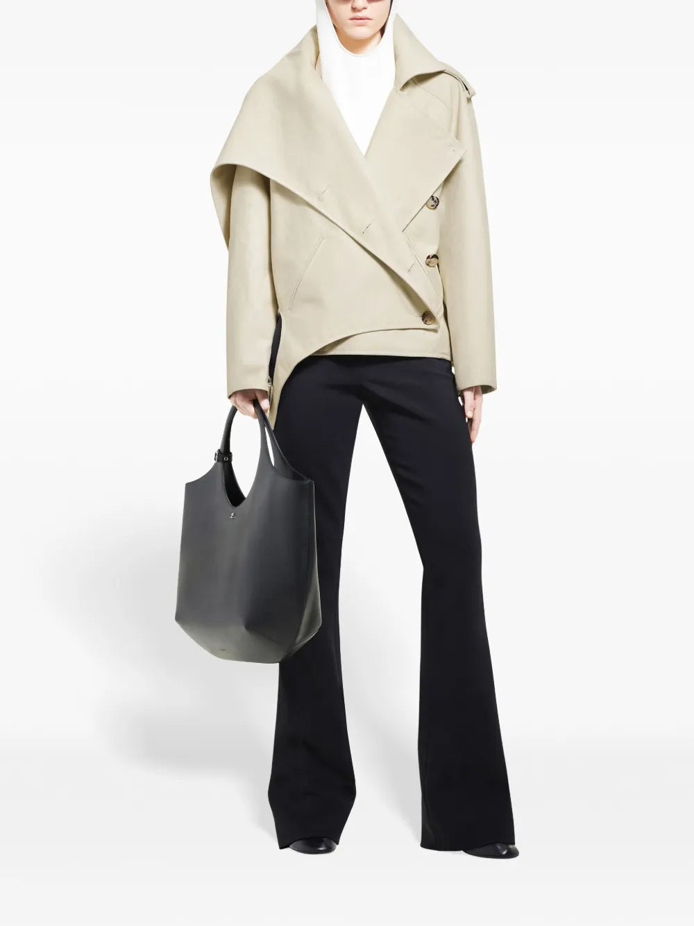 Short Oblique Trench Coat