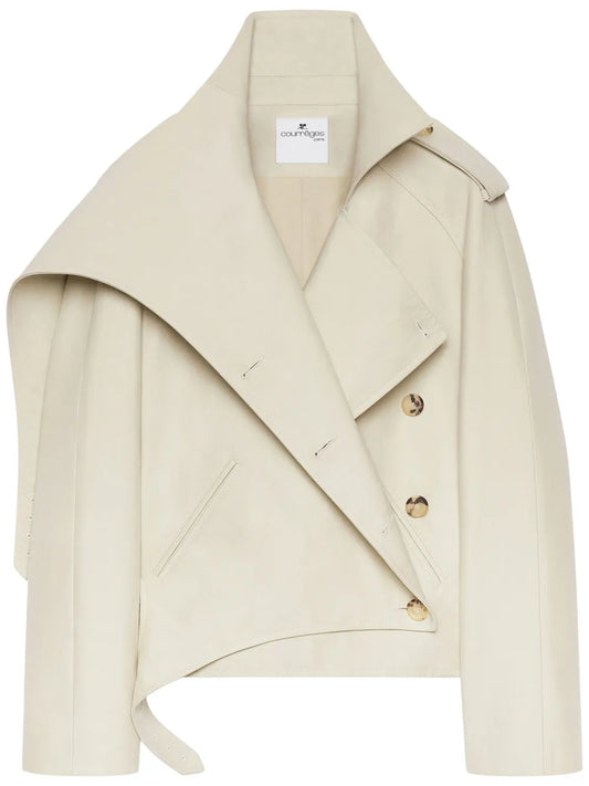 Short Oblique Trench Coat