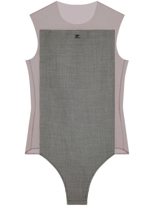 Illusion Houndstooth Bodysuit