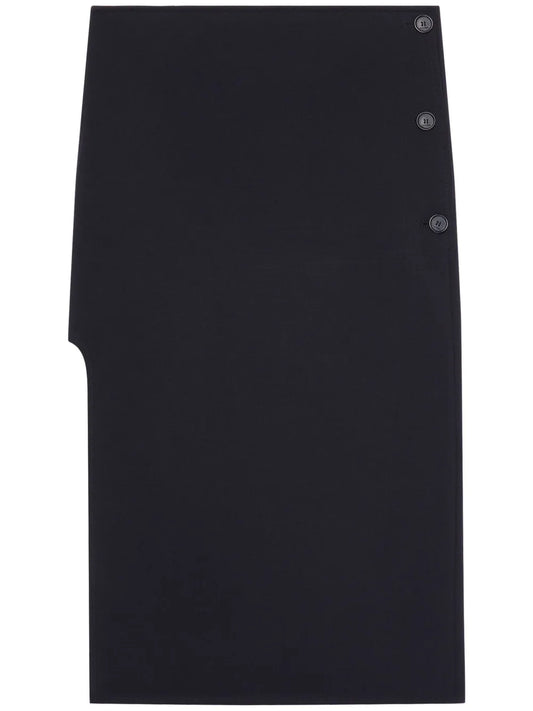 Oblique Tailored Midi Skirt