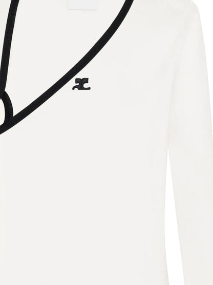 Slash Contrast-Trim T-Shirt