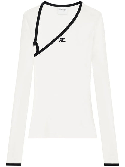 Slash Contrast-Trim T-Shirt