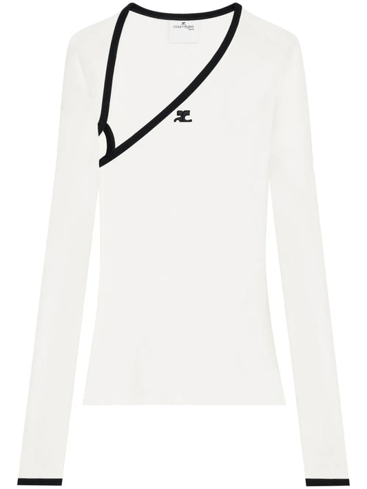 Slash Contrast-Trim T-Shirt