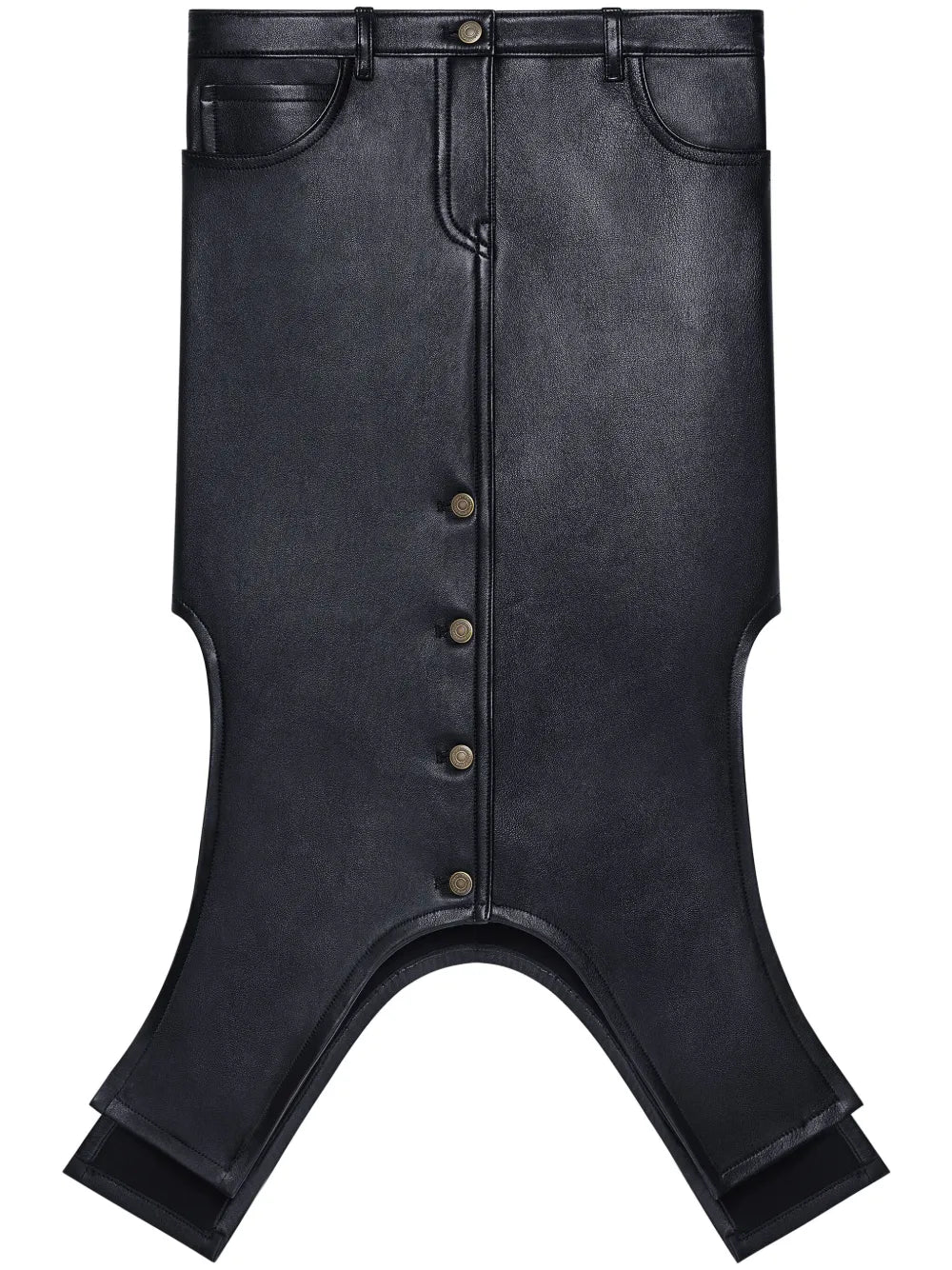Reversed Leather Skirt