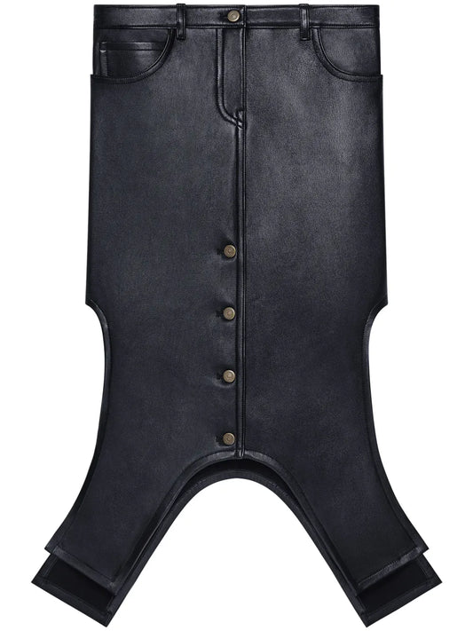 Reversed Leather Skirt