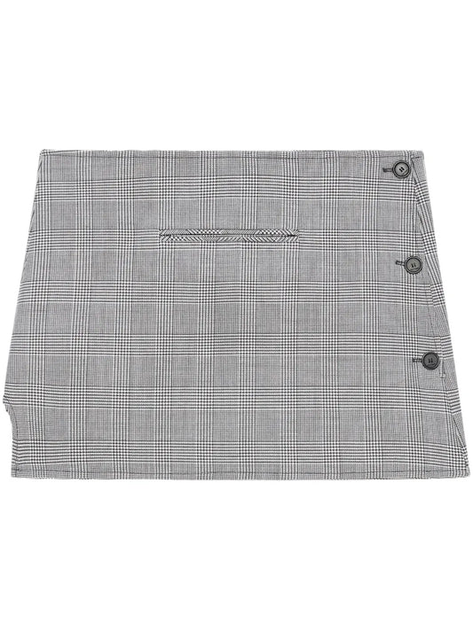 Oblique Prince Of Wales Mini Skirt