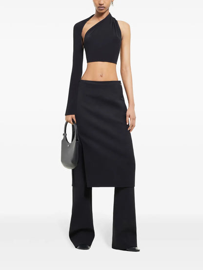 Slash Asymmetric Cropped Top