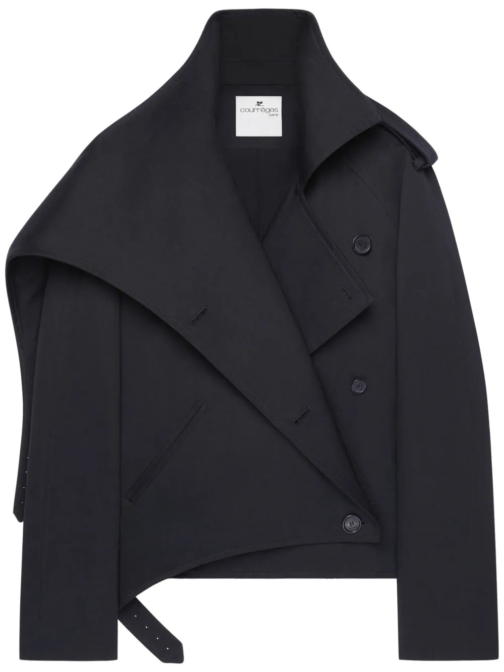 Short Oblique Trench Coat