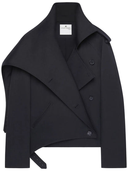 Short Oblique Trench Coat