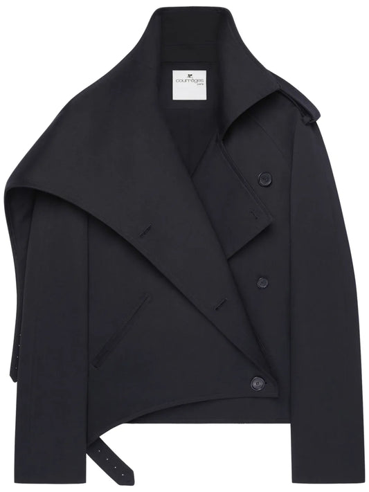 Short Oblique Trench Coat
