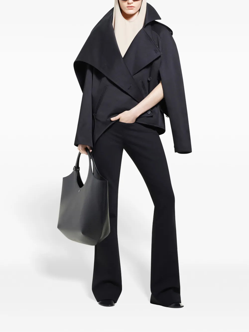 Short Oblique Trench Coat