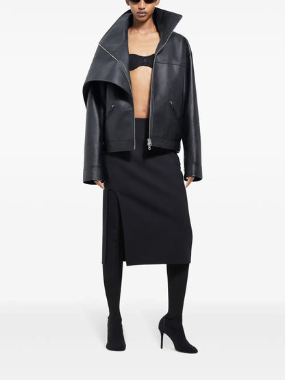 Oversized Leather Jacket
