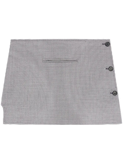 Oblique Houndstooth Mini Skirt