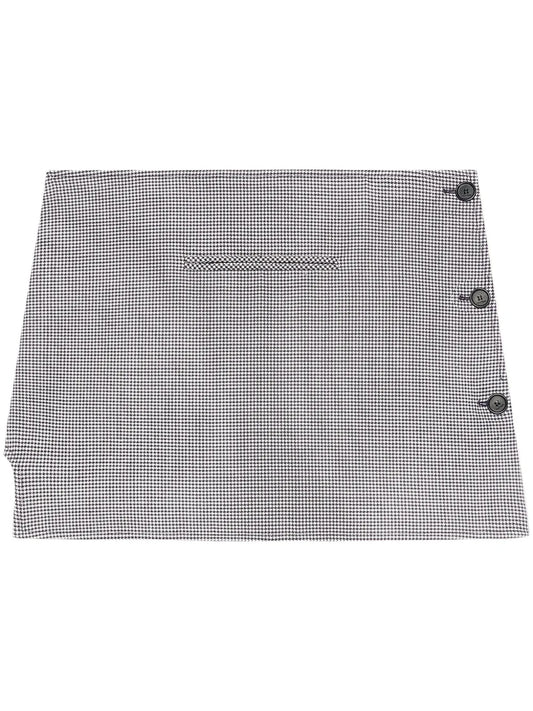 Oblique Houndstooth Mini Skirt