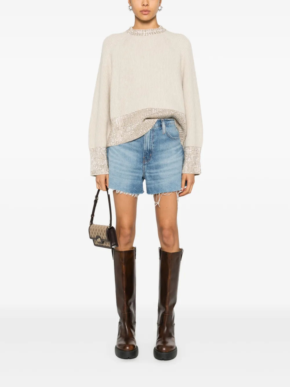 Crystal-Embellished Sweater