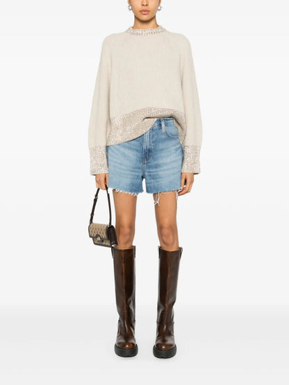 Crystal-Embellished Sweater