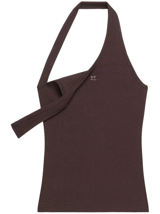 90'S Asymetric Ribbed Tank Top