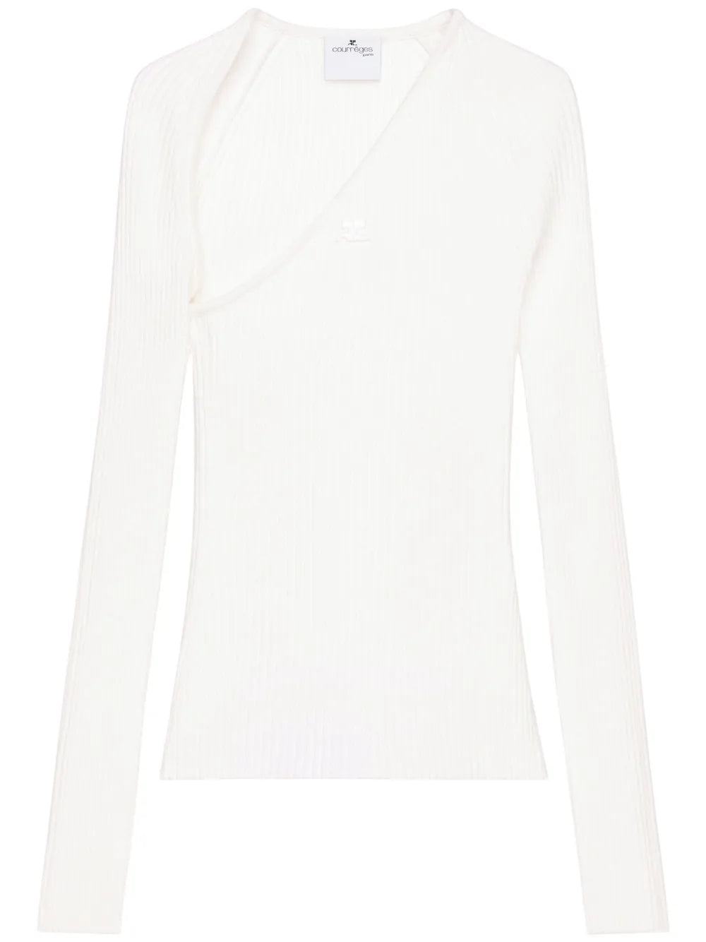 Slash Ribbed-Knit Top