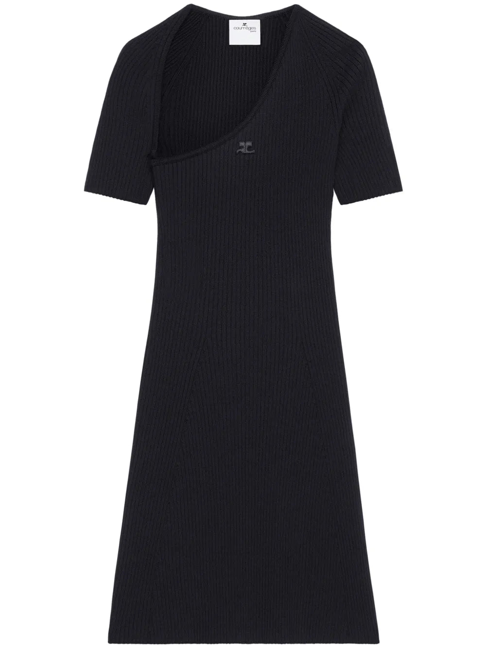 Slash Ribbed Knit Dress