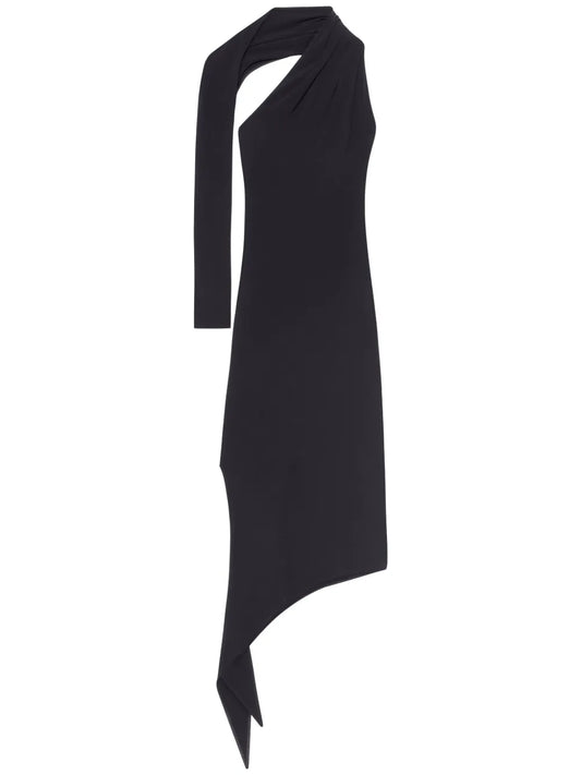 Slash Crepe Maxi Dress
