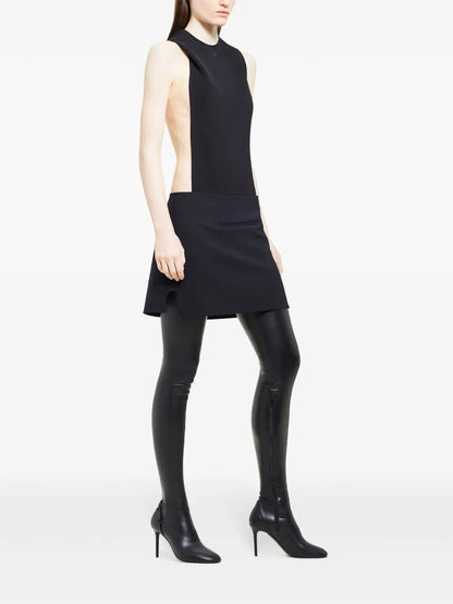 Oblique Tailored Mini Skirt
