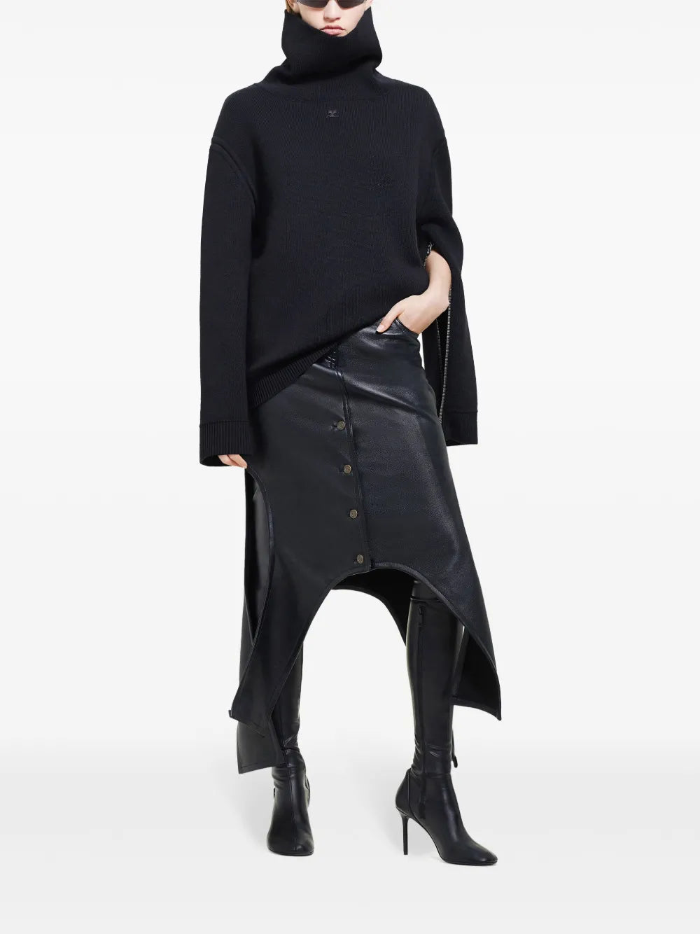 Oversized Mock-Neck Sweater