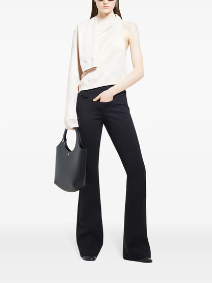 Asymmetric Off-Shoulder Sweatshirt