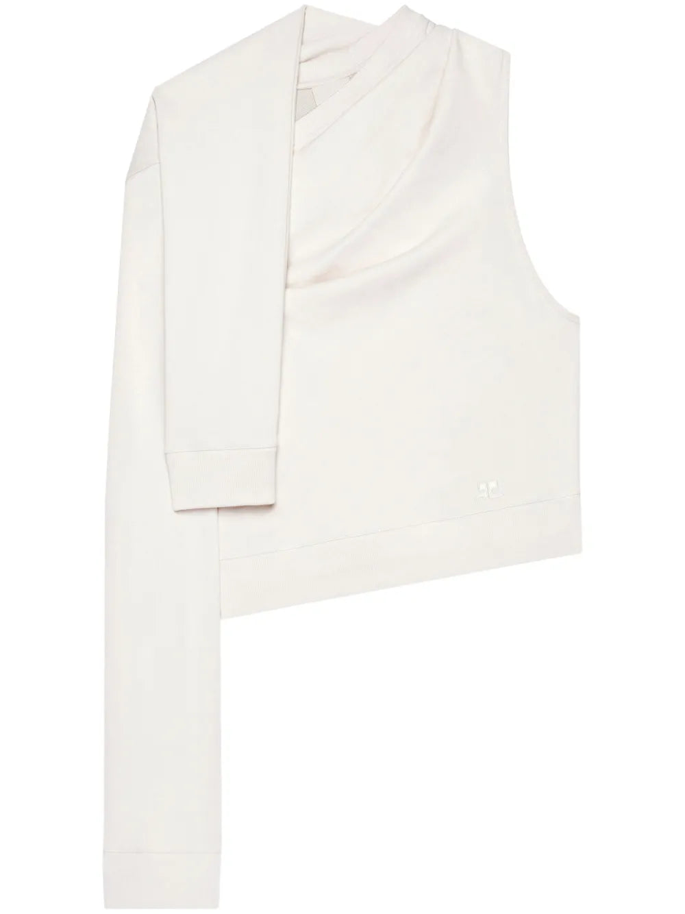 Asymmetric Off-Shoulder Sweatshirt