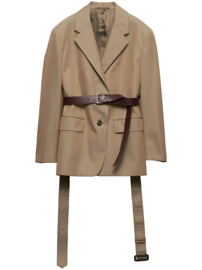 Single-Breasted Twill Blazer
